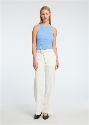 Anna o-neck tank top Cornflower Blue/Snowwhite Selected Femme